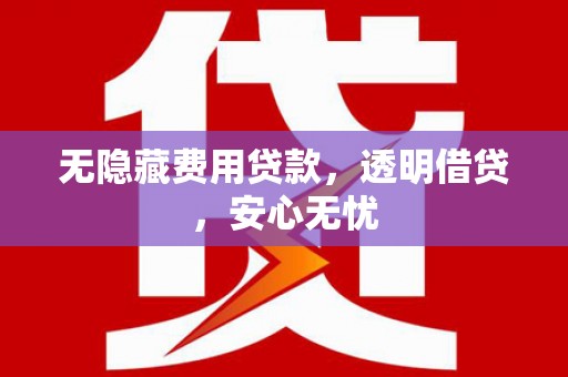 炎陵无隐藏费用贷款，透明借贷，安心无忧