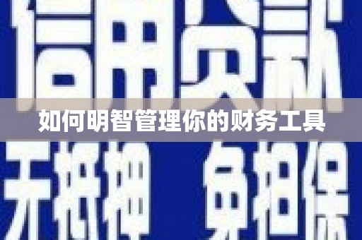炎陵如何明智管理你的财务工具