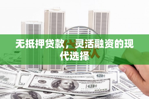 炎陵无抵押贷款，灵活融资的现代选择