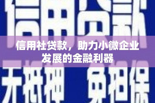 炎陵信用社贷款，助力小微企业发展的金融利器