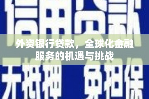 炎陵外资银行贷款，全球化金融服务的机遇与挑战
