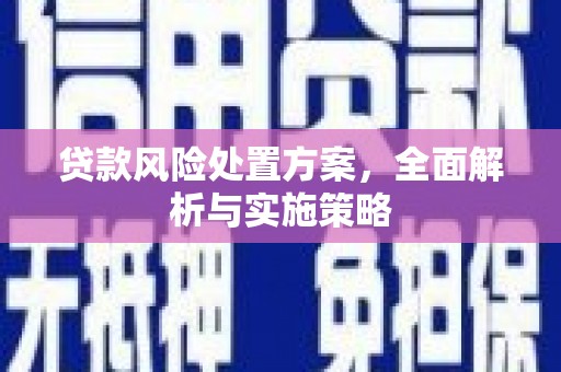 炎陵贷款风险处置方案，全面解析与实施策略